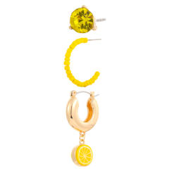Cute fruit color seed beads earrings set 3pcs