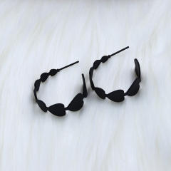 Tiktok hot sale black color series earrings