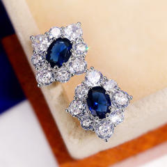 Vintage sapphire ear studs