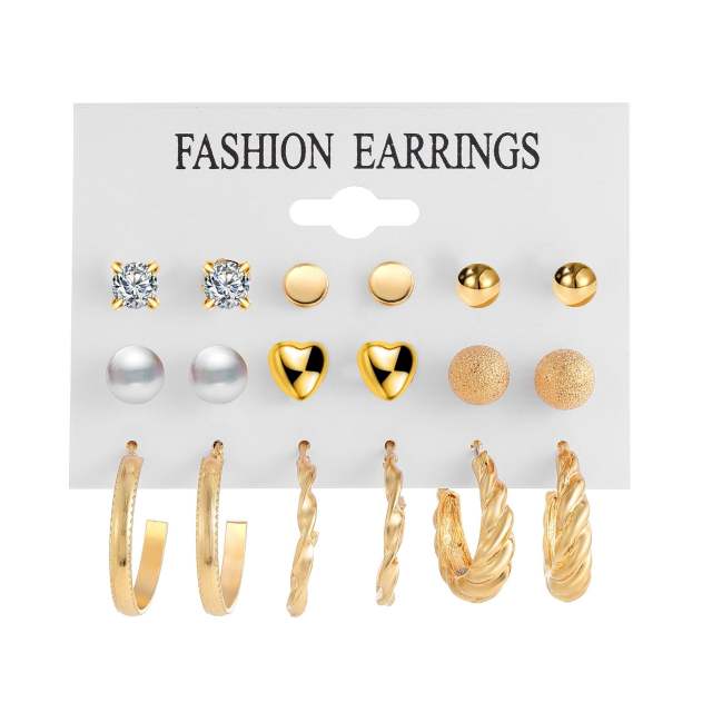 INS geometric shape earrings set