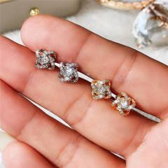 Cubic zircon chic ear studs
