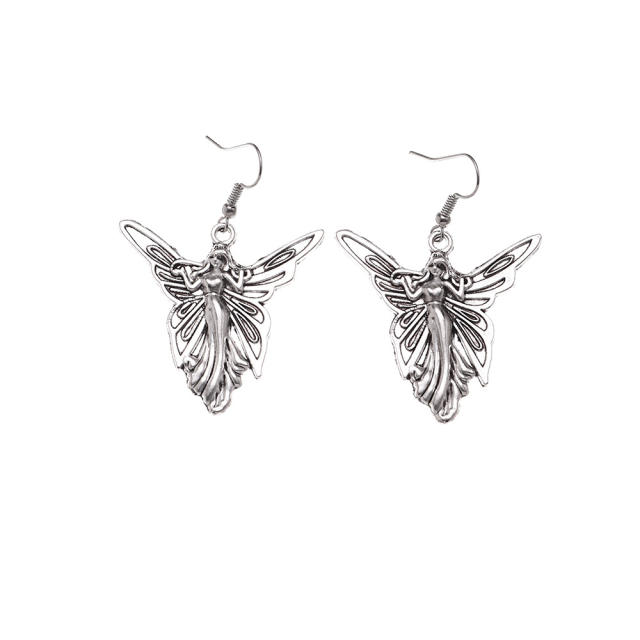 Elf strange wings portrait earrings