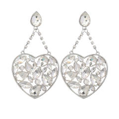 Chunky statement heart earrings