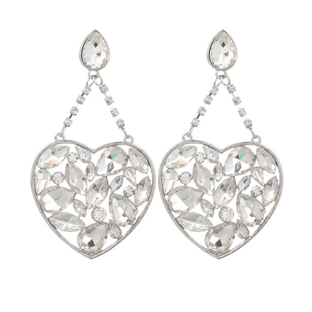 Chunky statement heart earrings