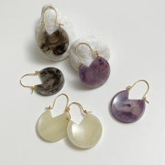 Summer unique resin dangle earrings