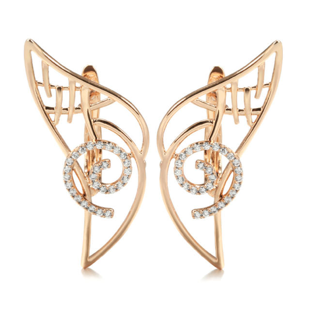 New Diamond hollow earrings