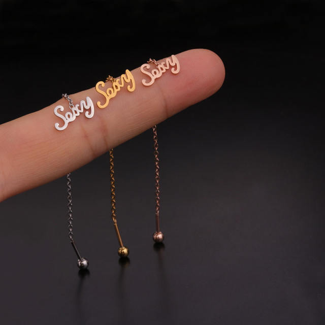 Occident fashion geometric stainless steel women earrings