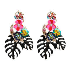 New Monstera summer dangle earrings