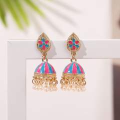 Color enamle jhumka earrings for women