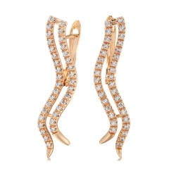 Korean style diamond earrings