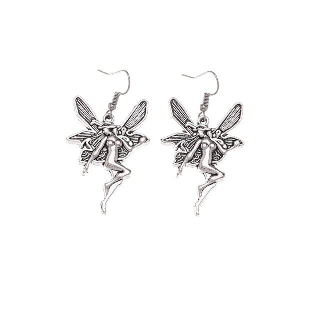 Elf weird wings female dangle earrings