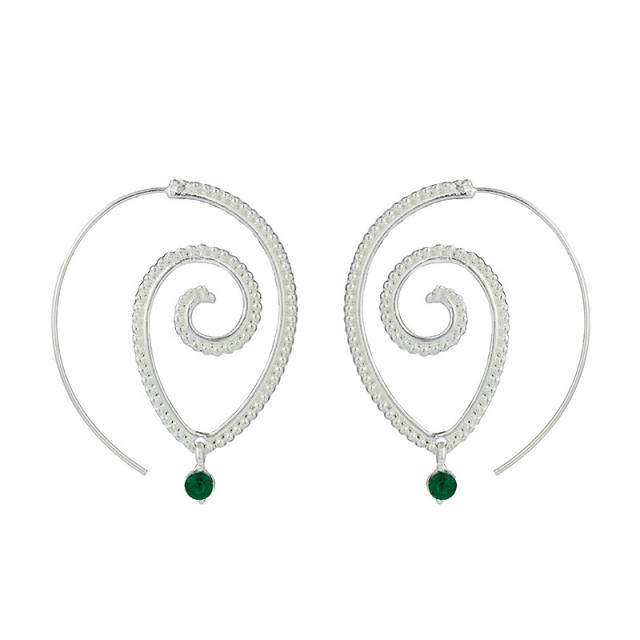 Creative spiral boho earrings