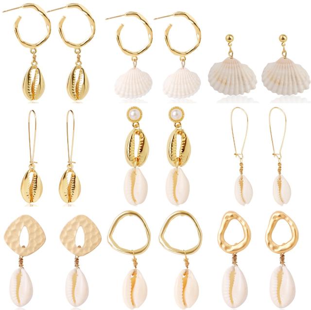 Boho shell earrings