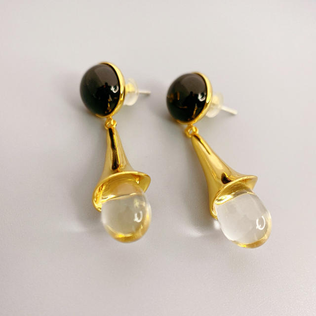 New design agate dropped earrings