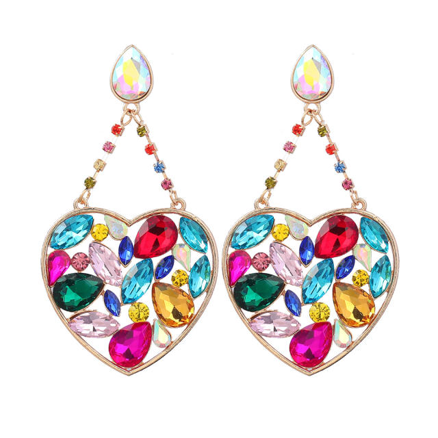 Chunky statement heart earrings
