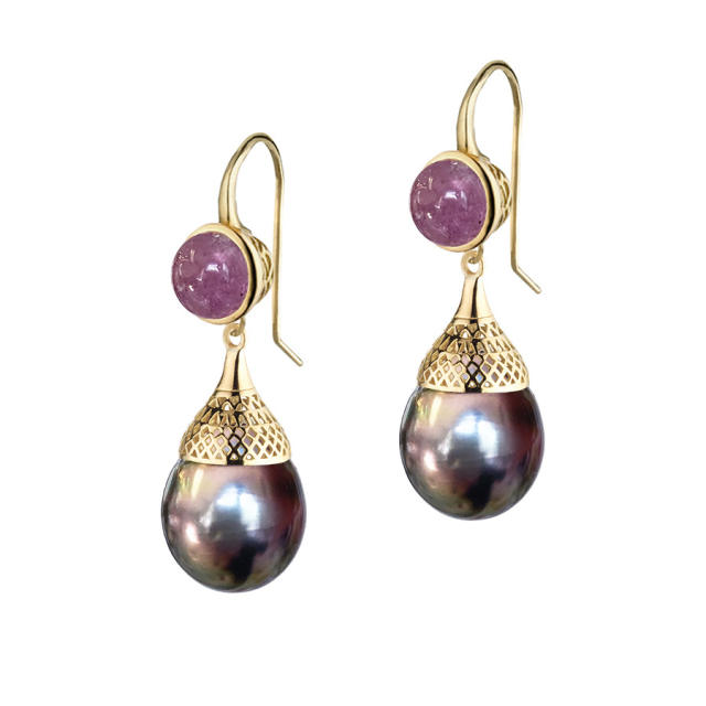 Elegant color drop earrings