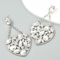 Chunky statement heart earrings