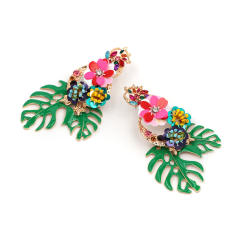 New Monstera summer dangle earrings