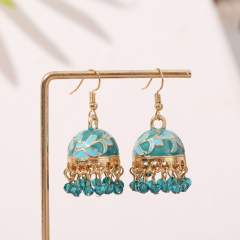 Color enamle jhumka earrings for women