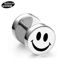 Pentagram titanium dumbbell black earings