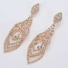 Occident fashion full of diamond dangle earrings