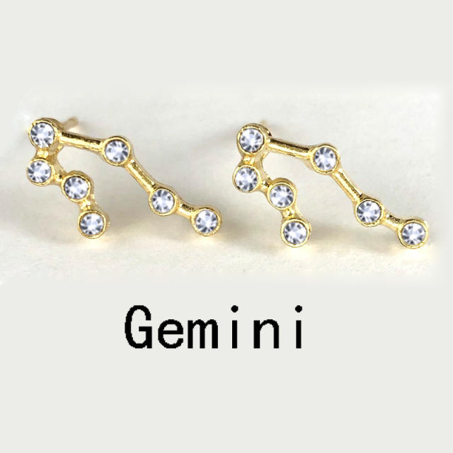Wish hot sale zodiac ear studs