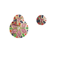 National style  asymmetric jacket earrings