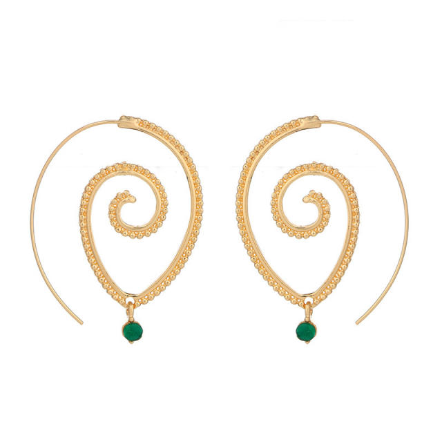 Creative spiral boho earrings