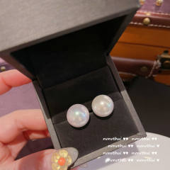 925 silver needle pearl earring