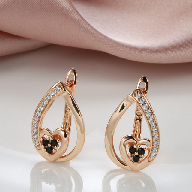 Fashion Diamond Love shape earrings