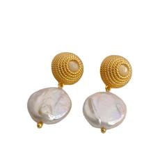 Baroque pearl drop earrings