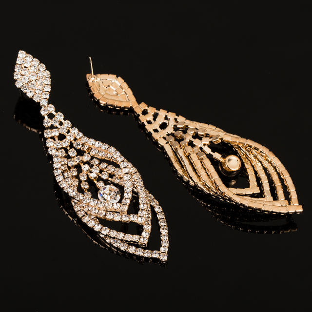 Occident fashion full of diamond dangle earrings
