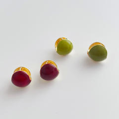 Japanese and Korean double-sided oil dripping metal ear cuff