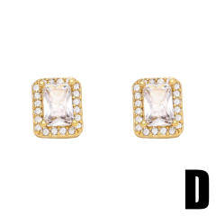 Occident fashion heart snake copper ear studs