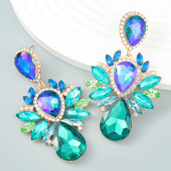 Luxury glass crystal drop earrings