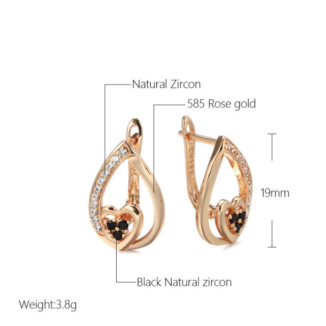Fashion Diamond Love shape earrings