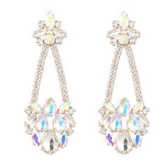 2022 color glass crystal dangle earrings