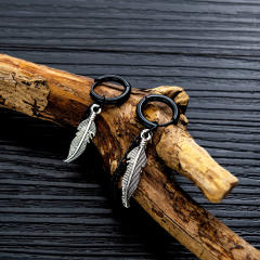 Fashion fringe titanium Steel chain earrings