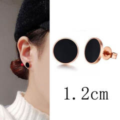 Fashion concise titanium steel unique ear studs
