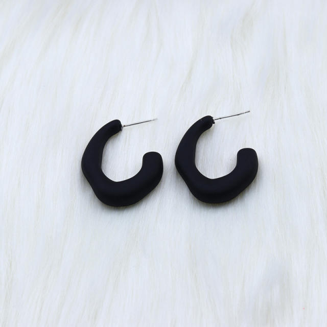 Tiktok hot sale black color series earrings