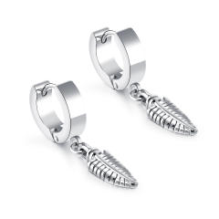 Fashion leaf titanium steel earrings