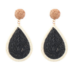 INS summer straw drop earrings