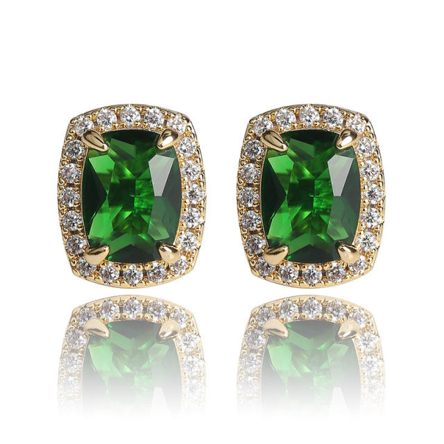 Hiphop Zircon stud earrings