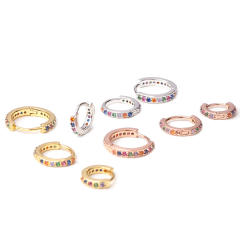Classic cubic zircon huggie earrings