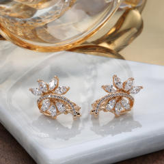 New Diamond Flower Earrings
