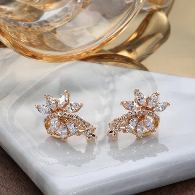 New Diamond Flower Earrings