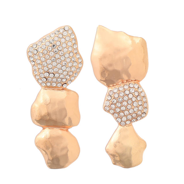 Geometric Diamond asymmetric earrings
