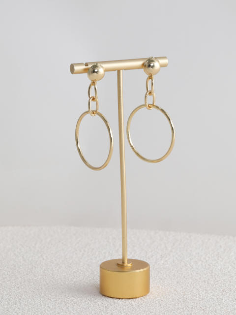 Geometric ring dangle earrings