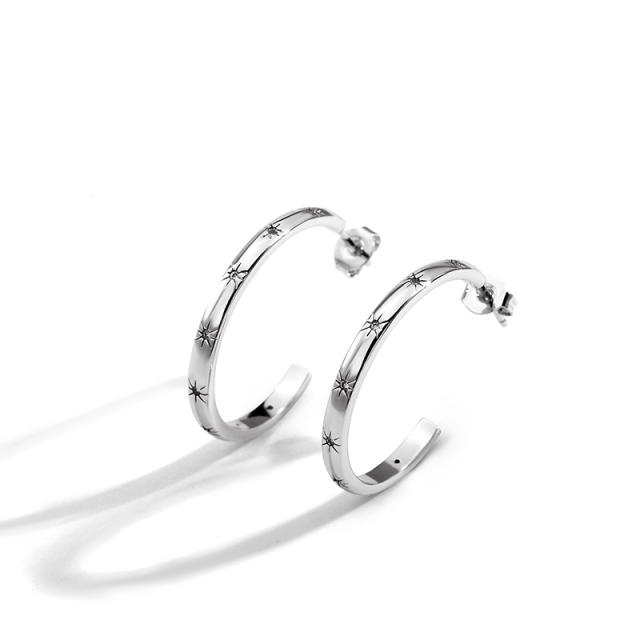 INS simple open hoop earrings