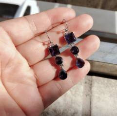 Amethyst statement earrings